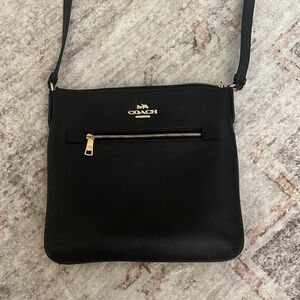 Coach Black Crossbody Bag with Gold Accents